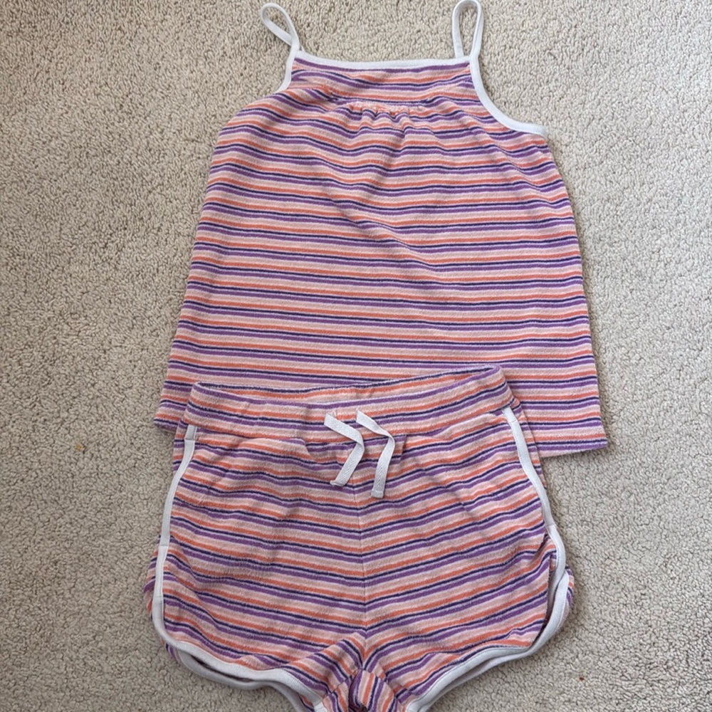Janie and Jack Retro Striped Terry Set Size 8